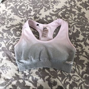 Gymshark Pink/Gray Ombré Seamless sports bra